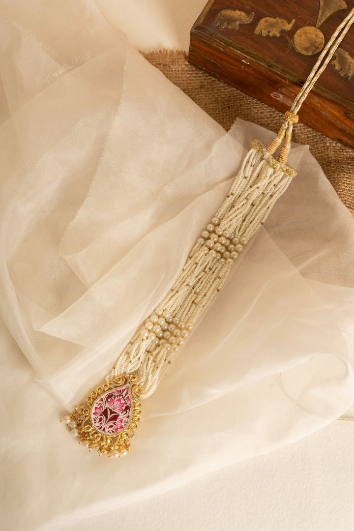 Lotus Enamel Necklace