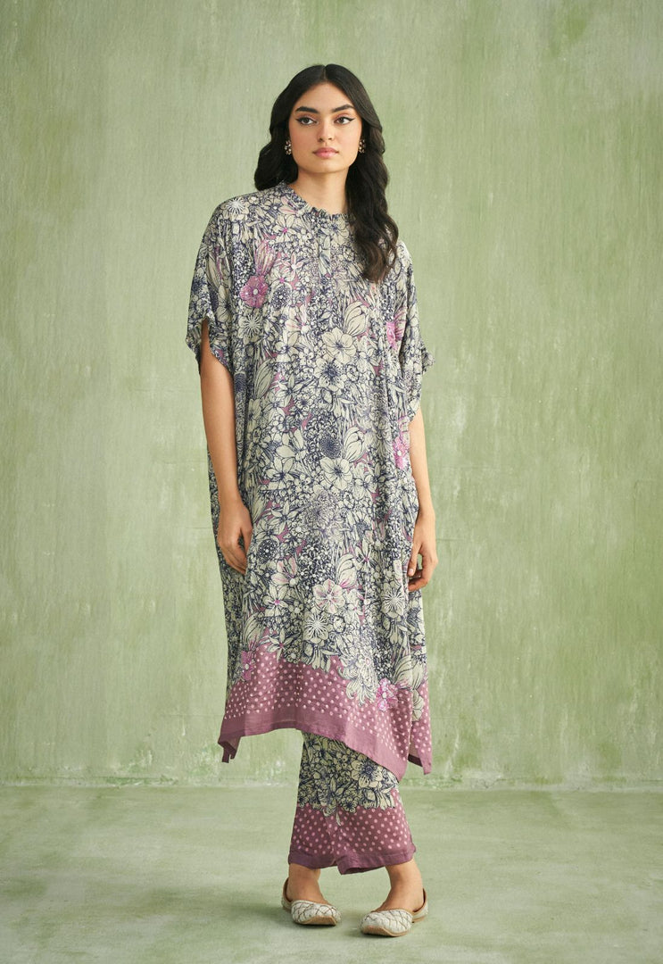 Print and Sequence Kaaftan Tunic Set