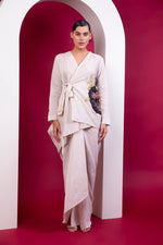Load image into Gallery viewer, Boho Style Wrap Top, Draped Skirt
