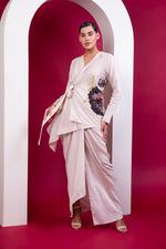 Load image into Gallery viewer, Boho Style Wrap Top, Draped Skirt
