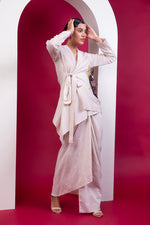 Load image into Gallery viewer, Boho Style Wrap Top, Draped Skirt
