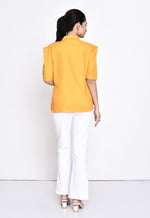 Load image into Gallery viewer, SUNFLOWER YELLOW SHIRT WITH HAND EMBELLISHMENT
