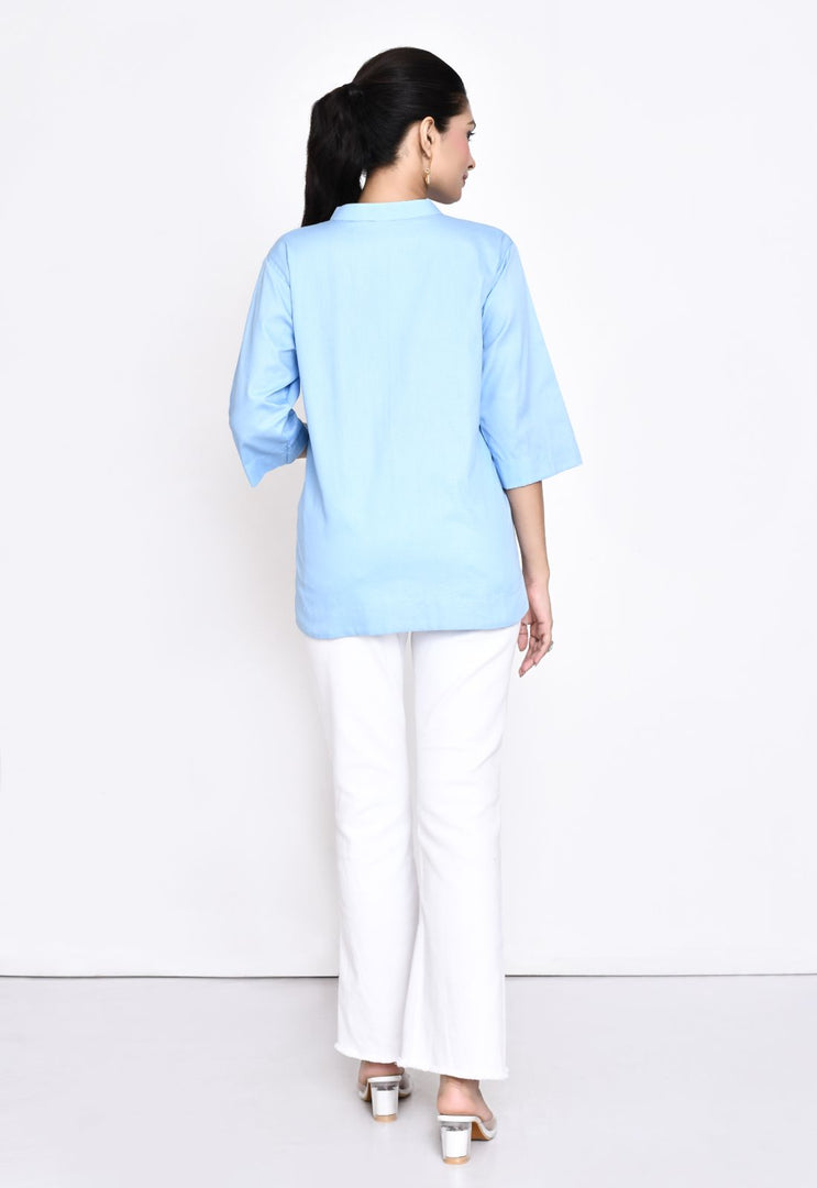 SHIRT WITH HAND EMBELLISHMENT