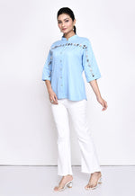 Load image into Gallery viewer, SHIRT WITH HAND EMBELLISHMENT
