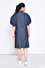 Load image into Gallery viewer, DENIM TIE-UP DRESS
