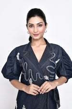 Load image into Gallery viewer, DENIM TIE-UP DRESS

