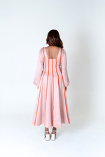 Load image into Gallery viewer, Pink Maxi Dress- Orange Braids
