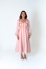 Load image into Gallery viewer, Pink Maxi Dress- Orange Braids
