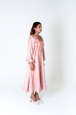 Load image into Gallery viewer, Pink Maxi Dress- Orange Braids
