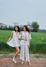 Load image into Gallery viewer, CRUNK IVORY SELF JACQUARD MINI DRESS
