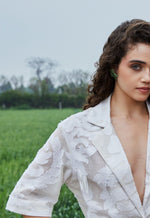 Load image into Gallery viewer, CRUNK IVORY SELF JACQUARD RESORT SHIRT
