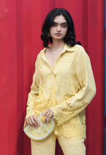 Load image into Gallery viewer, CRUNK YELLOW LACE MIX SHIRT
