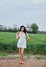 Load image into Gallery viewer, CRUNK IVORY SELF JACQUARD MINI DRESS
