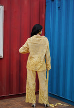 Load image into Gallery viewer, CRUNK YELLOW LACE MIX SHIRT
