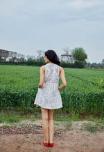 Load image into Gallery viewer, CRUNK IVORY SELF JACQUARD MINI DRESS
