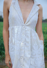 Load image into Gallery viewer, CRUNK IVORY SELF JACQUARD MINI DRESS
