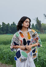 Load image into Gallery viewer, CRUNK MULTICOLOR PATCH EMBROIDERED SHIRT
