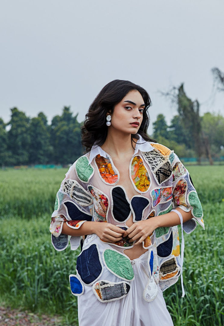 CRUNK MULTICOLOR PATCH EMBROIDERED SHIRT