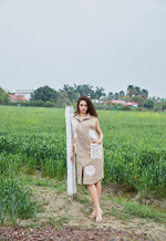 Load image into Gallery viewer, CRUNK TAN POLKA DOT CROCHET EMBELLISHED JACKET DRESS
