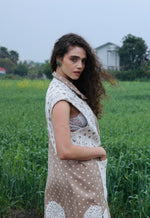 Load image into Gallery viewer, CRUNK TAN POLKA DOT CROCHET EMBELLISHED JACKET DRESS
