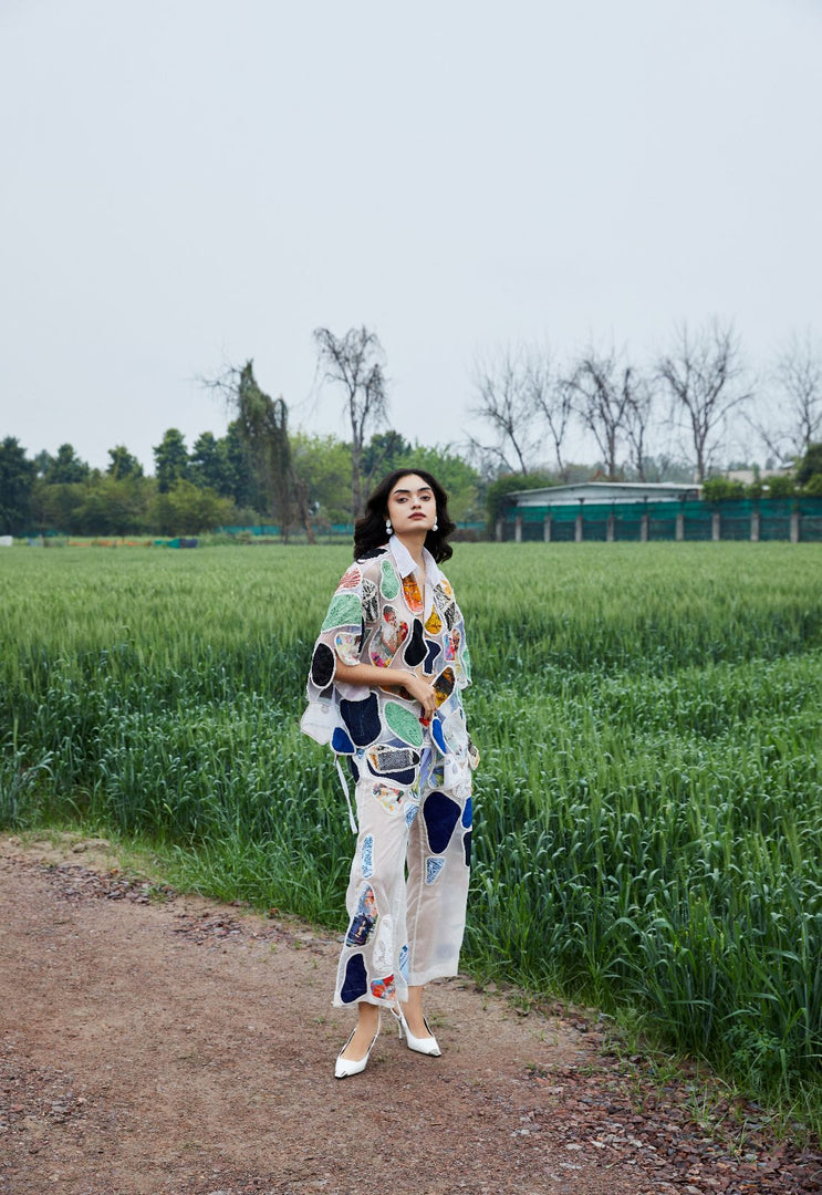 CRUNK MULTICOLOR PATCH EMBROIDERED SHIRT
