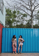 Load image into Gallery viewer, CRUNK CORAL SCENIC PRINTED CO-ORD (LONGLINE SHIRT WITH PANTS)
