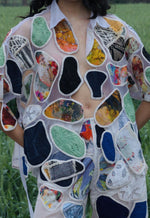 Load image into Gallery viewer, CRUNK MULTICOLOR PATCH EMBROIDERED SHIRT
