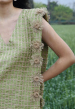 Load image into Gallery viewer, CRUNK LUSH GREEN JUTE SURFACING MINI DRESS
