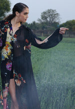 Load image into Gallery viewer, CRUNK BLACK LONGLINE SHIRT WITH VEST CO-ORD (SHIRT, VEST AND SHORTS)
