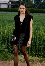 Load image into Gallery viewer, CRUNK BLACK SHEER BLAZER MINI DRESS
