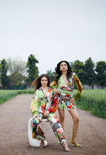 Load image into Gallery viewer, CRUNK VARICOLORED PAINTING PRINTED EMBELLISHED CO-ORD (SHIRT AND PANTS)
