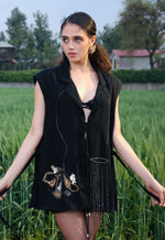 Load image into Gallery viewer, CRUNK BLACK SHEER BLAZER MINI DRESS
