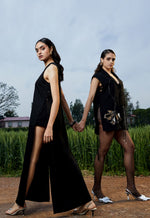 Load image into Gallery viewer, CRUNK BLACK SHEER BLAZER MINI DRESS
