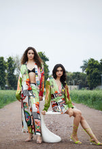 Load image into Gallery viewer, CRUNK VARICOLORED PAINTING PRINTED EMBELLISHED CO-ORD (SHIRT AND PANTS)
