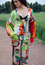 Load image into Gallery viewer, CRUNK VARICOLORED PAINTING PRINTED EMBELLISHED CO-ORD (SHIRT AND PANTS)
