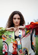 Load image into Gallery viewer, CRUNK VARICOLORED PAINTING PRINTED EMBELLISHED SHIRT
